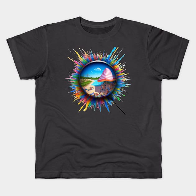 Summer Vibe Kids T-Shirt by Quixotic Oasis